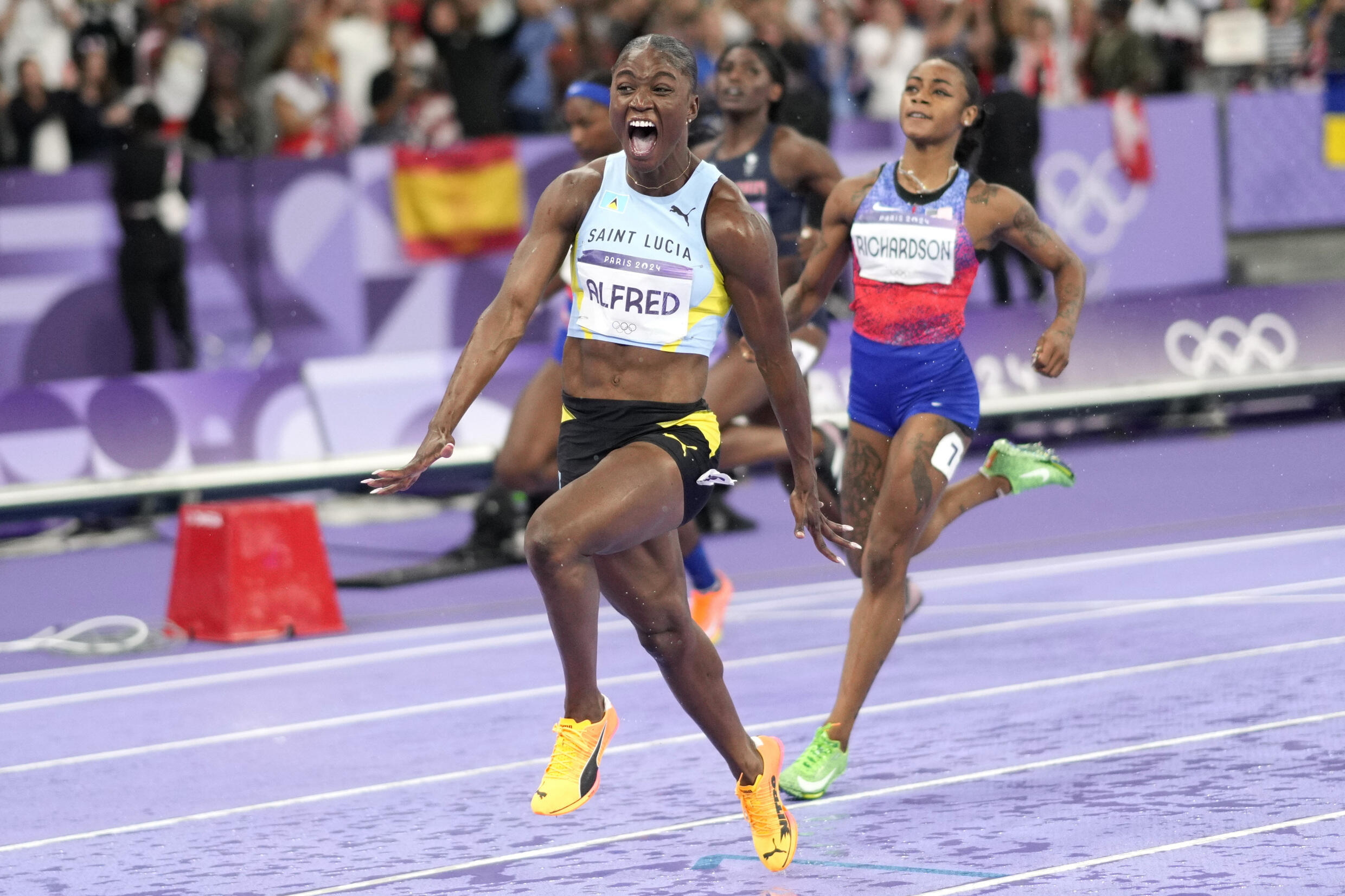 Saint Lucia’s Julien Alfred Stuns Rivals to Win 100m Olympic Gold